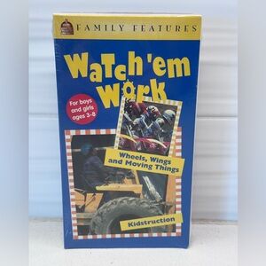 Watch 'Em Work (VHS, 1998) Wheels, Wings and Moving Things - Brand New